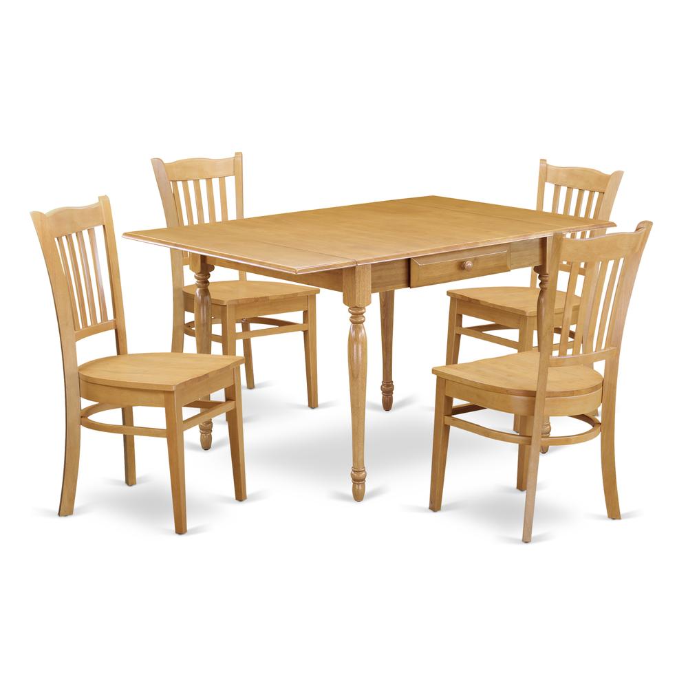 Dining Room Set Oak, MZGR5-OAK-W