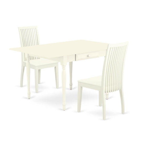 Dining Room Set Linen White, MZIP3-LWH-W