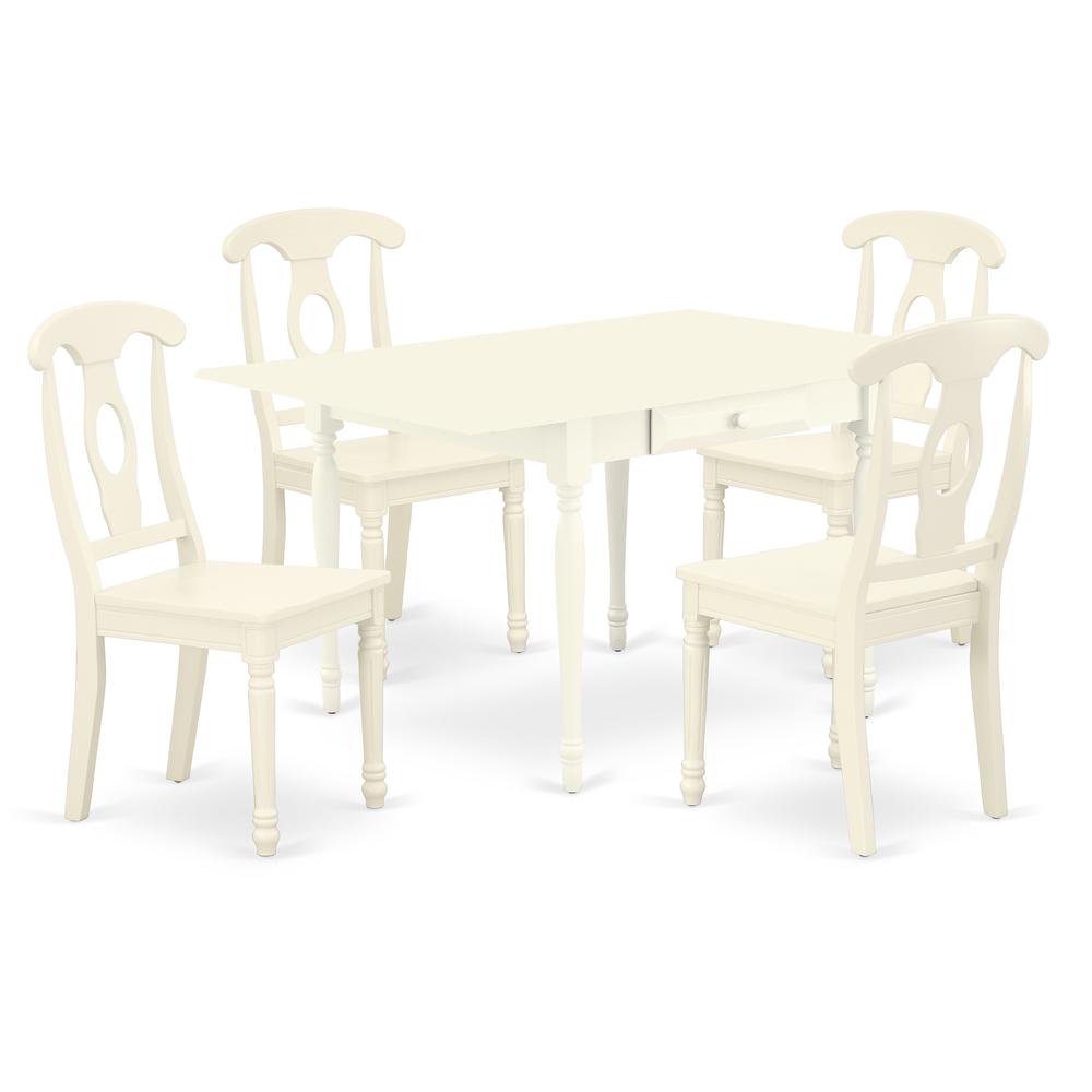 Dining Room Set Linen White, MZKE5-LWH-W