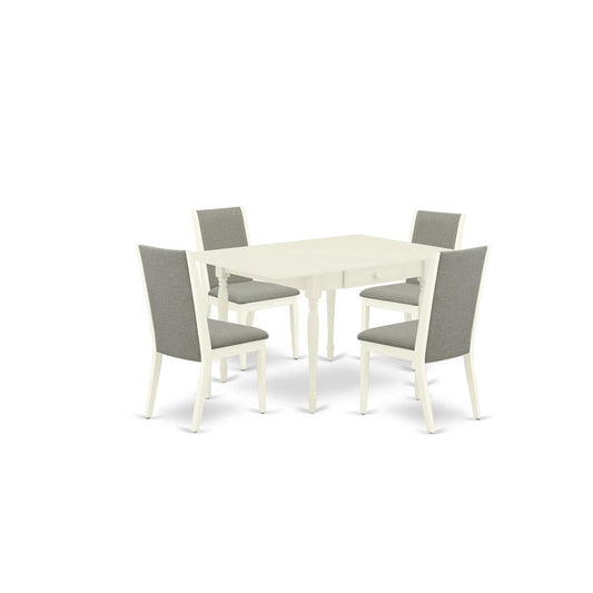 Dining Room Set Linen White, MZLA5-LWH-06