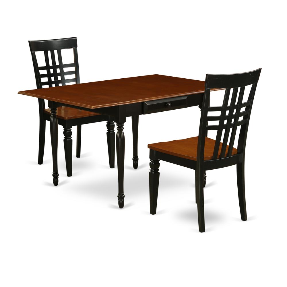 Dining Room Set Black & Cherry, MZLG3-BCH-W