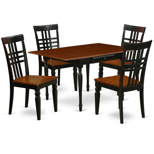 Dining Room Set Black & Cherry, MZLG5-BCH-W