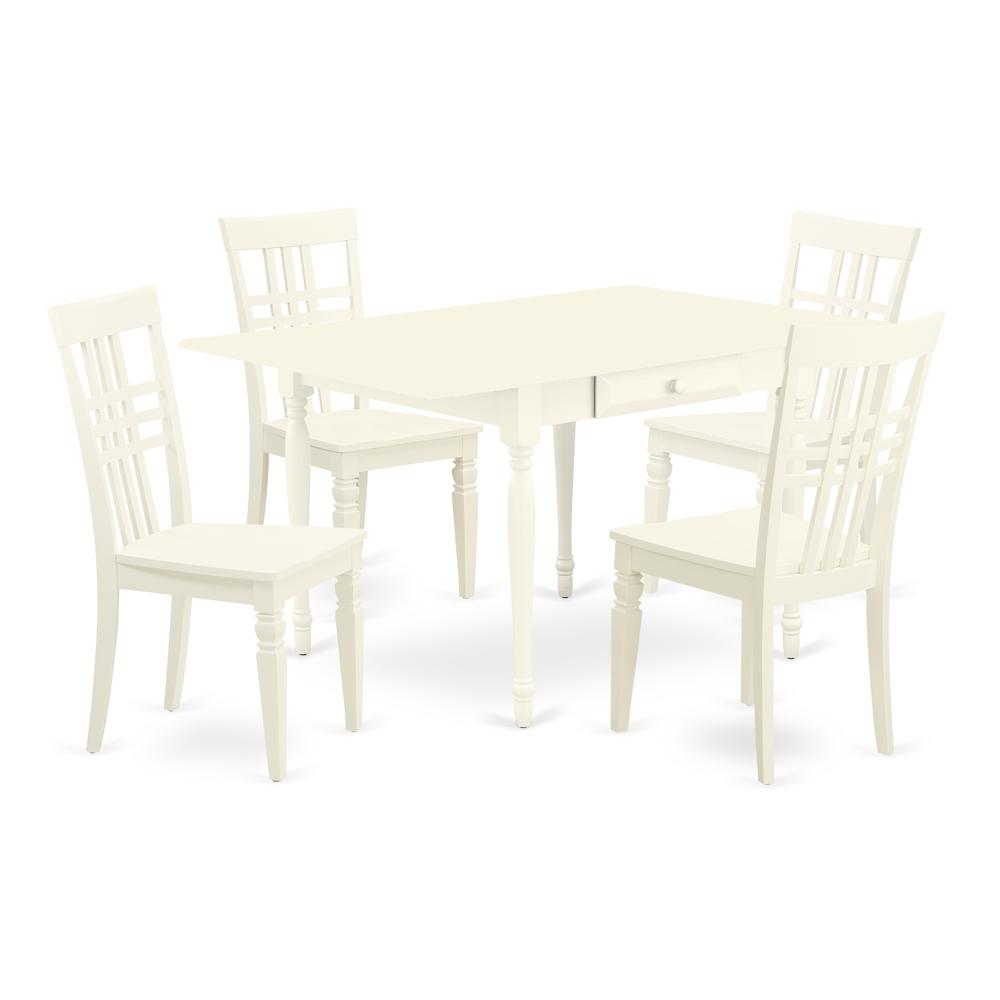 Dining Room Set Linen White, MZLG5-LWH-W