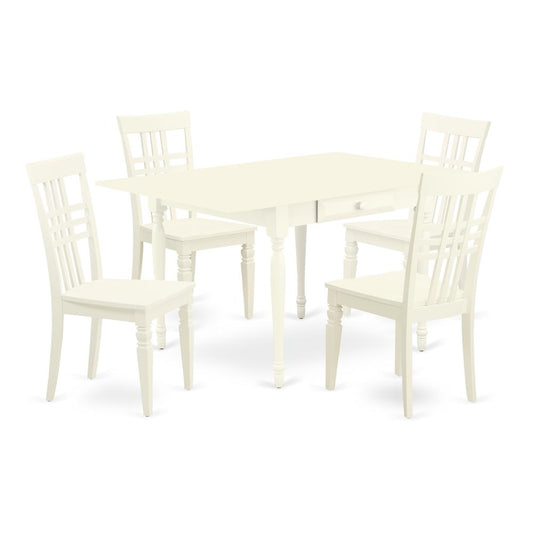 Dining Room Set Linen White, MZLG5-LWH-W