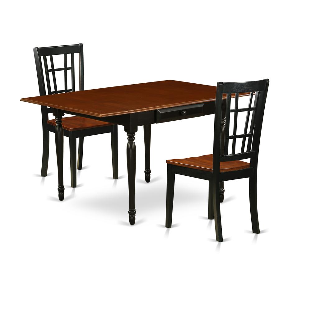 Dining Room Set Black & Cherry, MZNI3-BCH-W