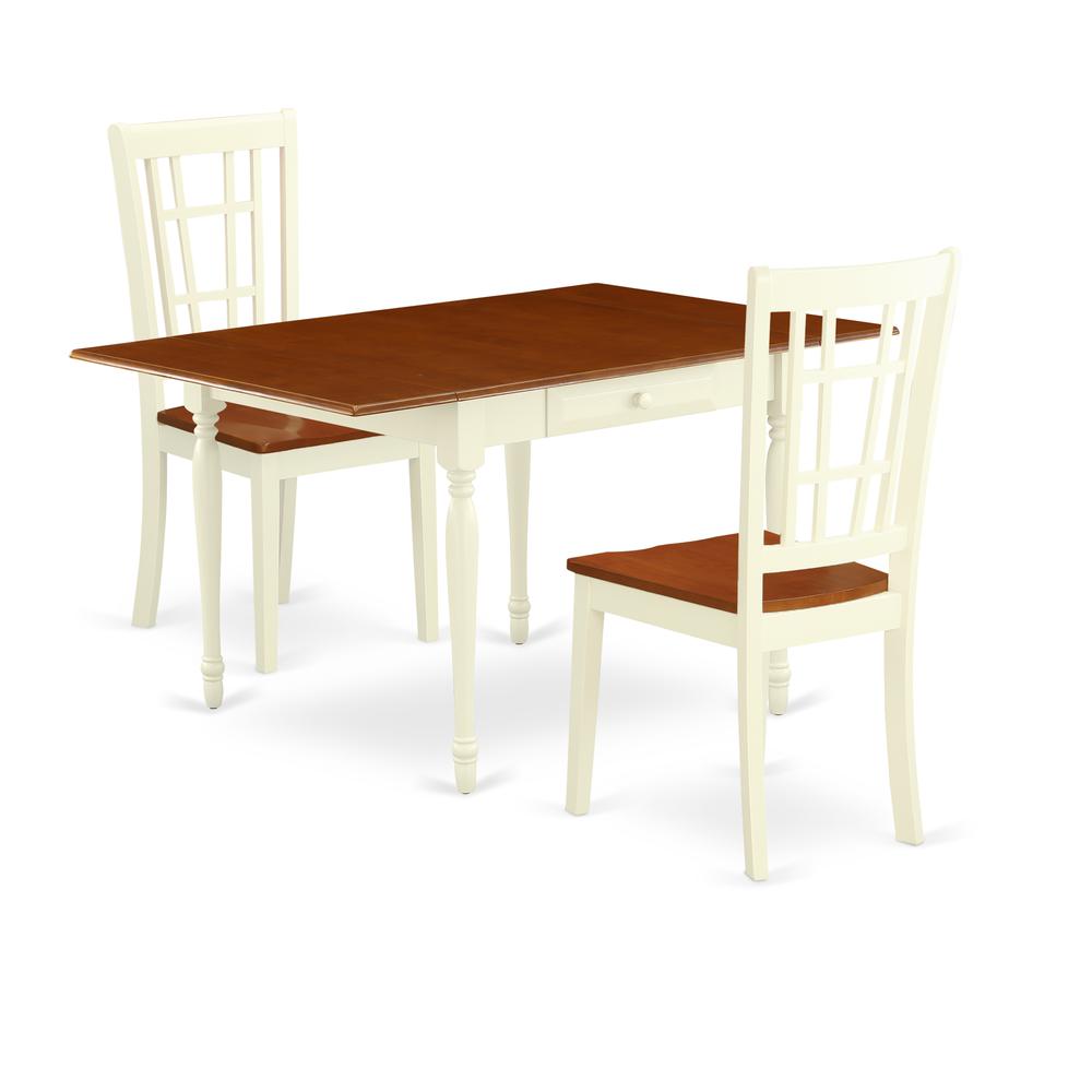 Dining Room Set Buttermilk & Cherry, MZNI3-WHI-W