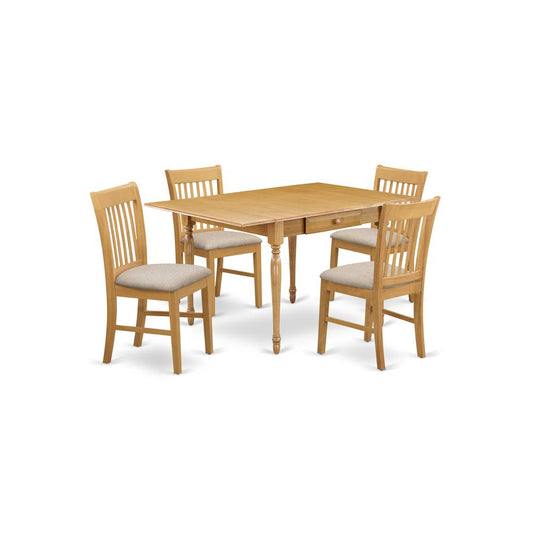 Dining Room Set Oak, MZNO5-OAK-C