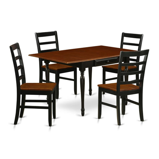 Dining Room Set Black & Cherry, MZPF5-BCH-W