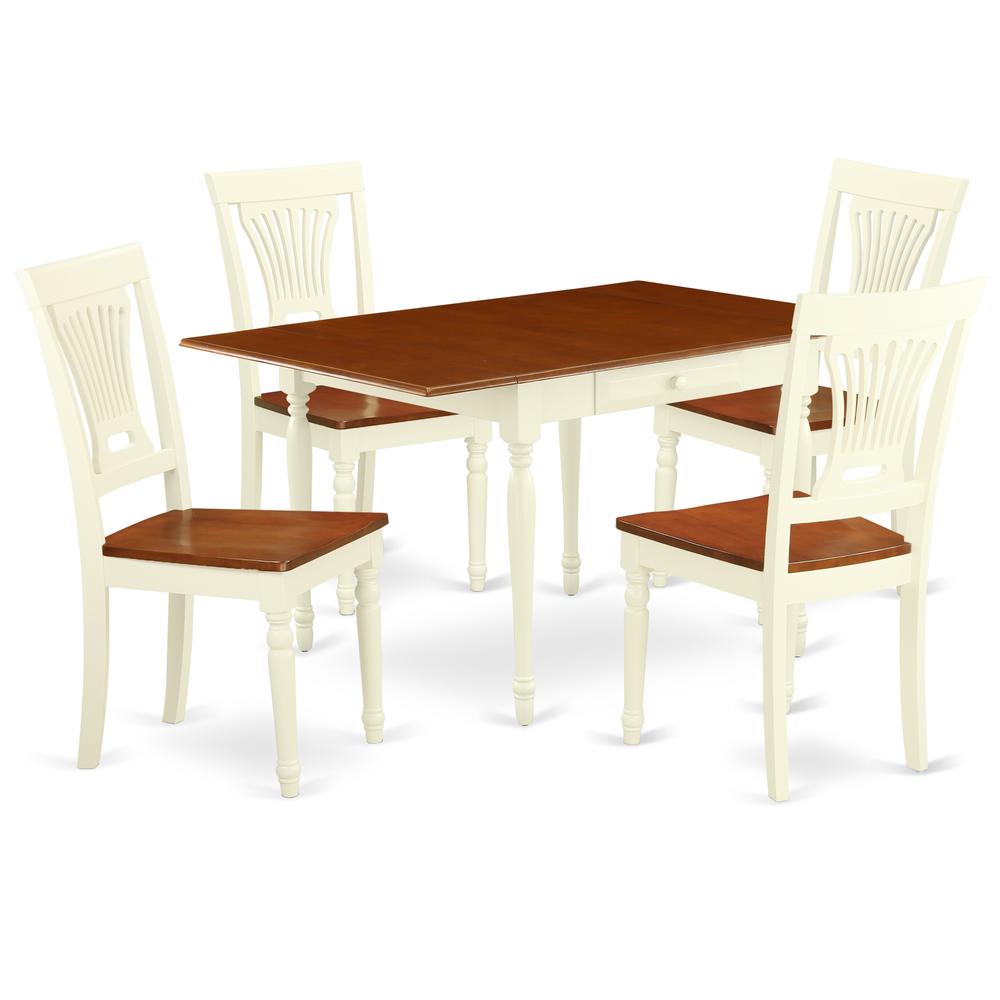 Dining Room Set Buttermilk & Cherry, MZPL5-WHI-W