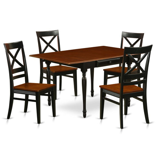 Dining Room Set Black & Cherry, MZQU5-BCH-W