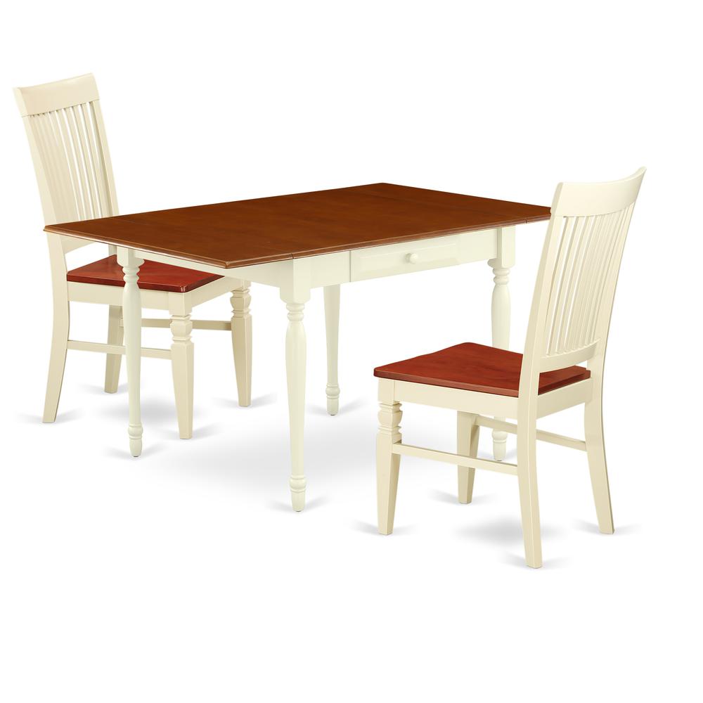 Dining Room Set Buttermilk & Cherry, MZWE3-WHI-W