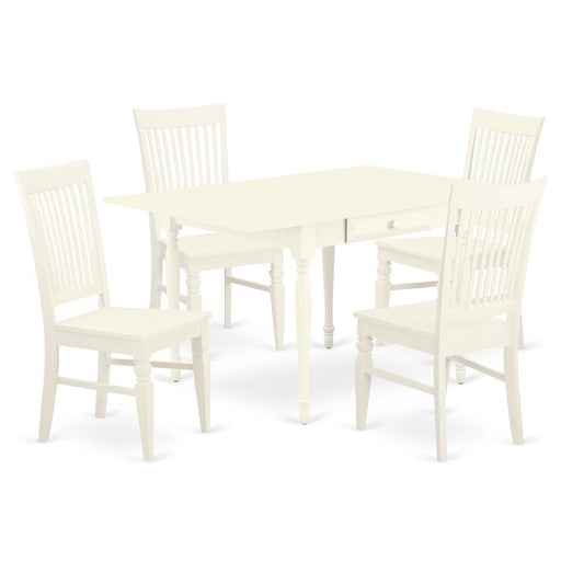 Dining Room Set Linen White, MZWE5-LWH-W