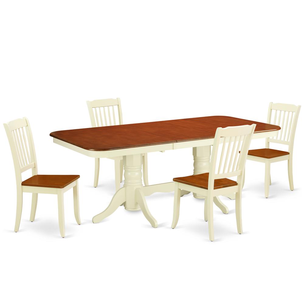 Dining Room Set Buttermilk & Cherry, NADA5-BMK-W