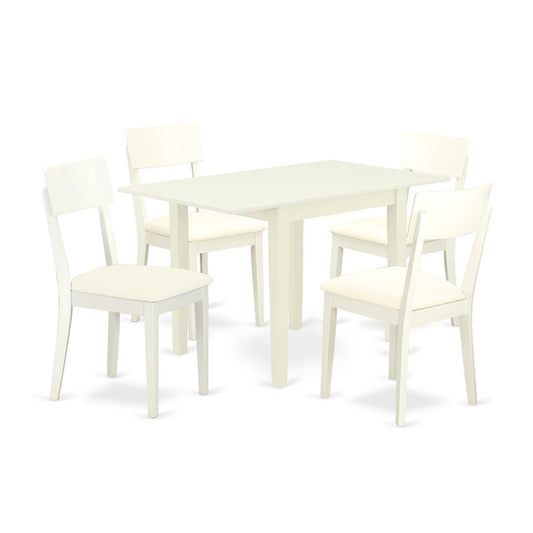 Dining Room Set Linen White, NDAD5-LWH-LC