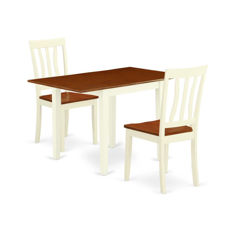 Dining Room Set Buttermilk & Cherry, NDAN3-WHI-W