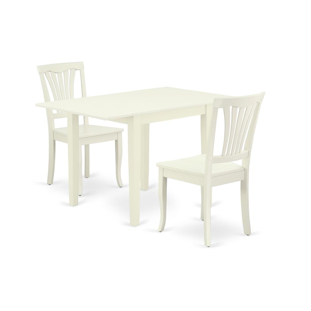 Dining Room Set Linen White, NDAV3-LWH-W