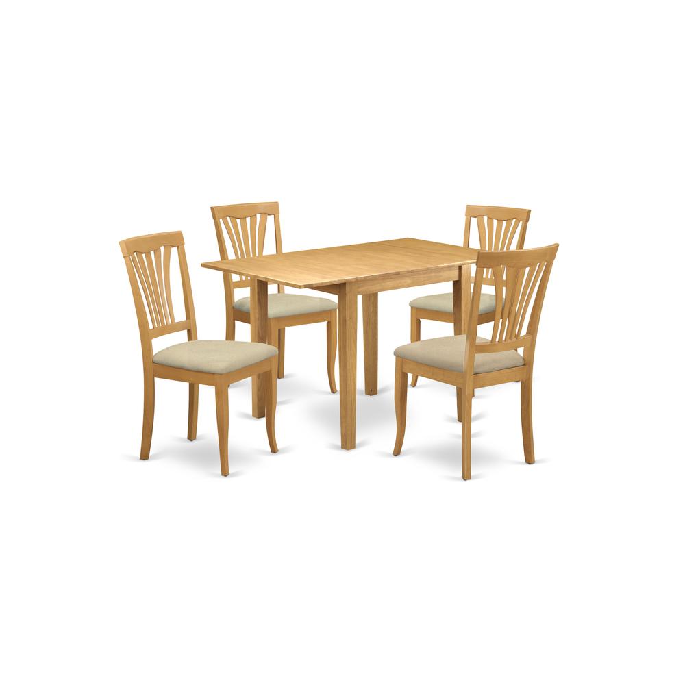 Dining Room Set Oak, NDAV5-OAK-C