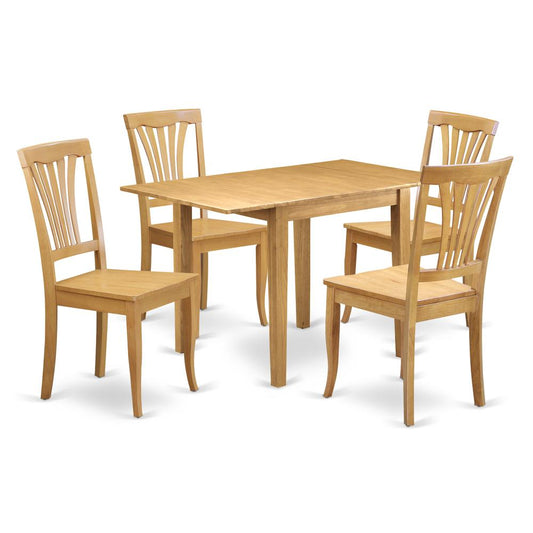 Dining Room Set Oak, NDAV5-OAK-W