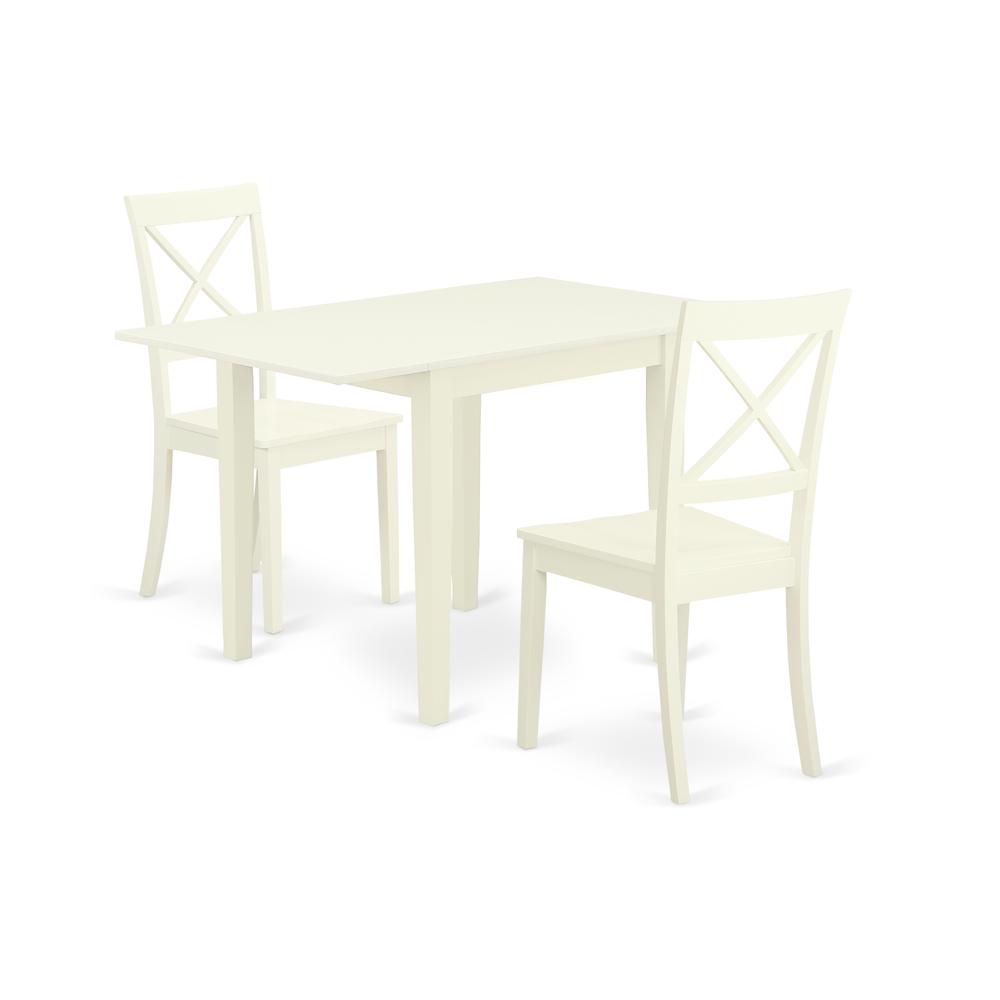 Dining Room Set Linen White, NDBO3-LWH-W