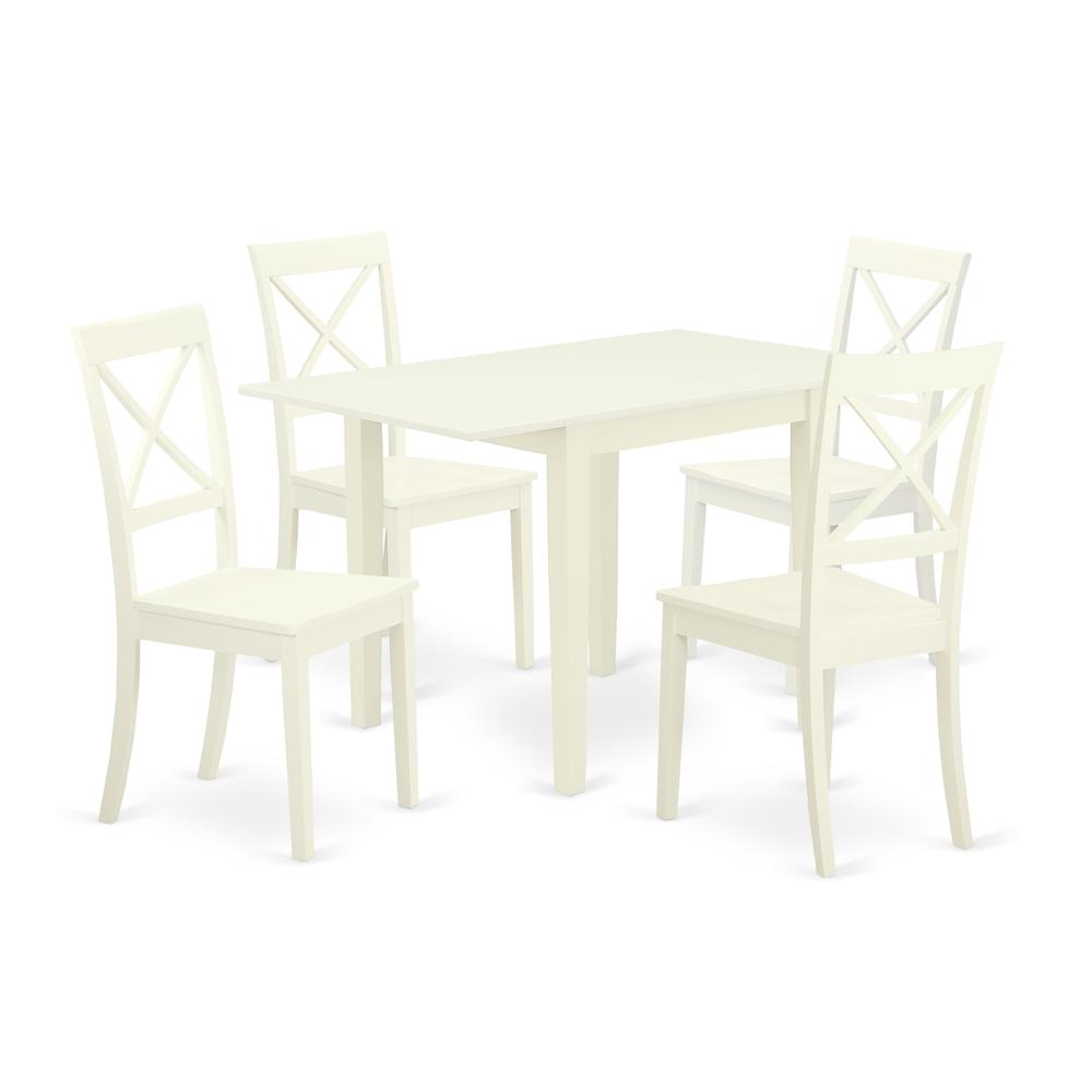 Dining Room Set Linen White, NDBO5-LWH-W