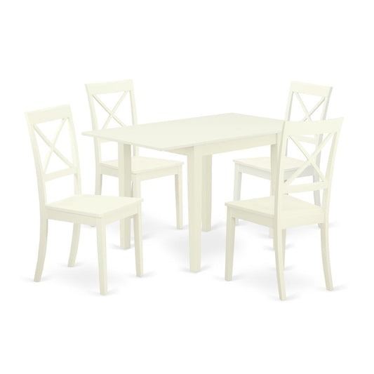 Dining Room Set Linen White, NDBO5-LWH-W