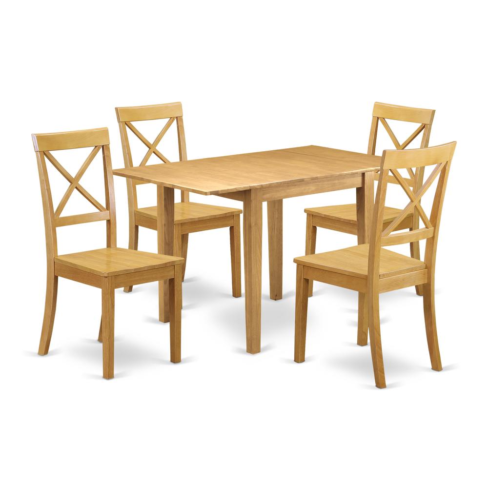 Dining Room Set Oak, NDBO5-OAK-W