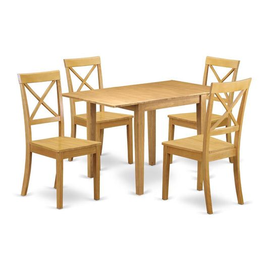 Dining Room Set Oak, NDBO5-OAK-W