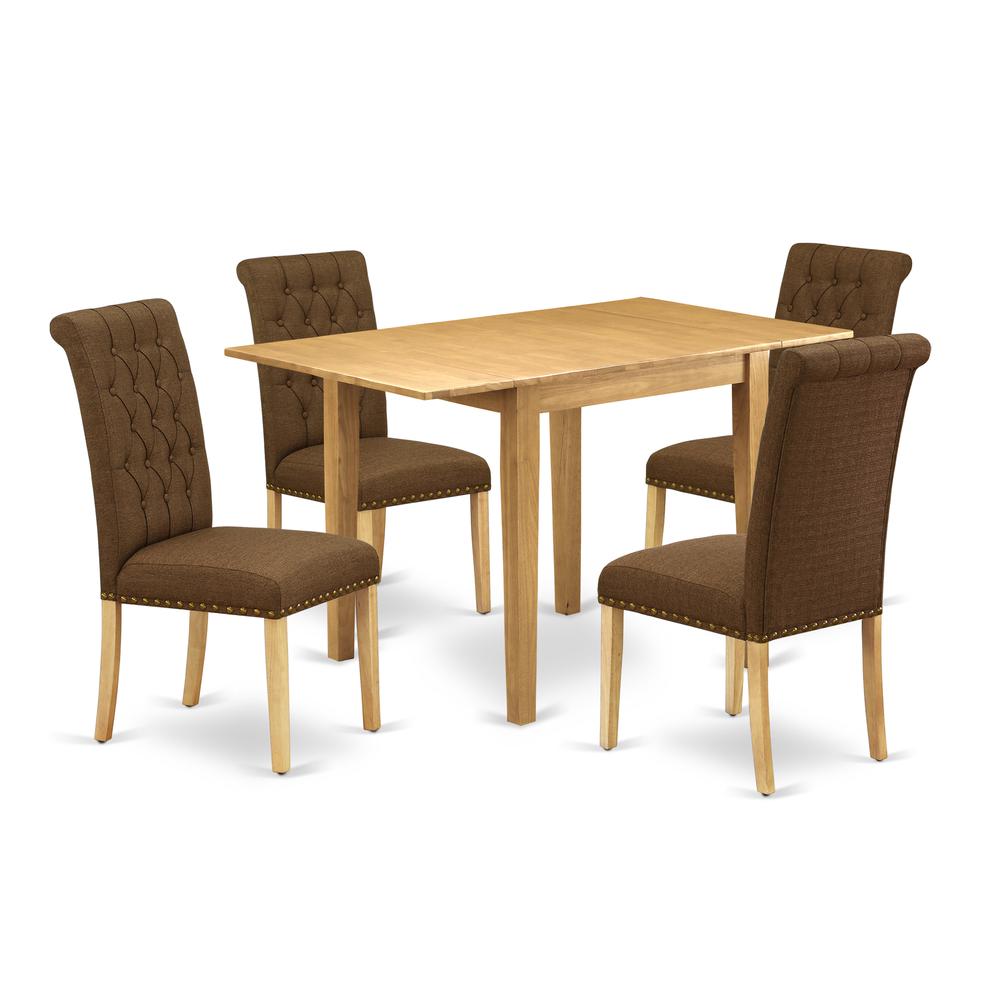 Dining Room Set Oak, NDBR5-OAK-18