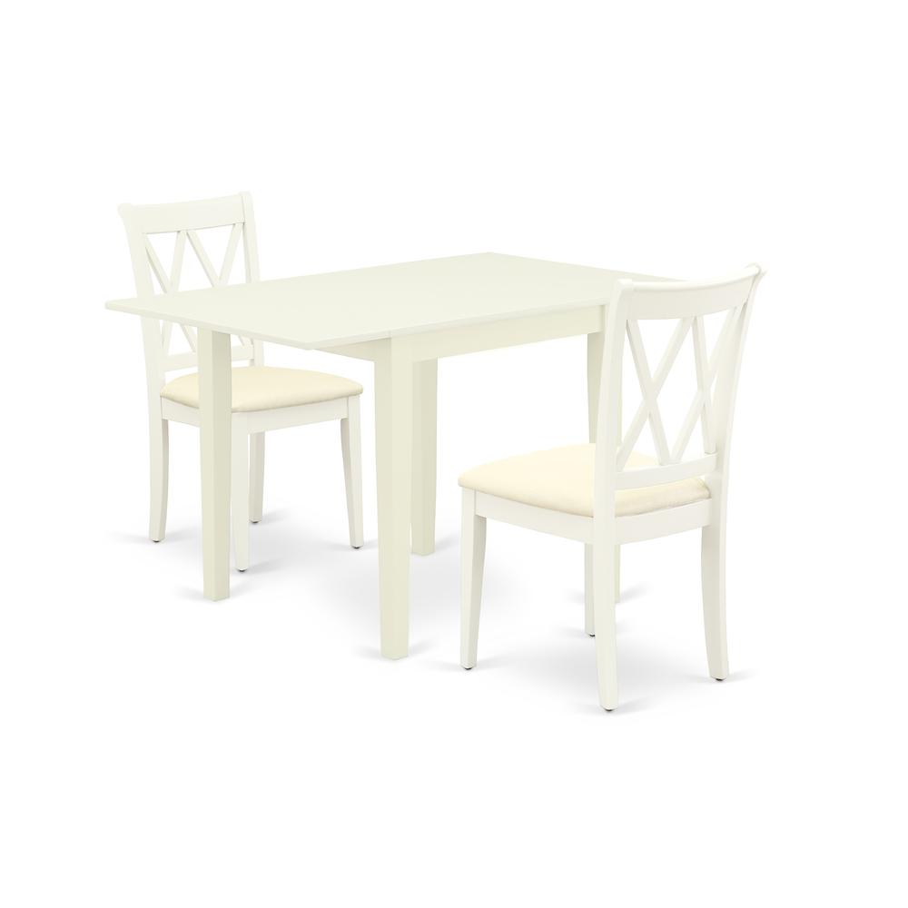 Dining Room Set Linen White, NDCL3-LWH-C