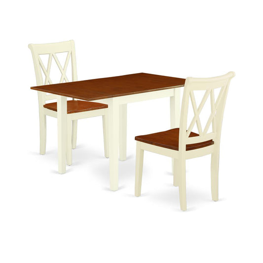 Dining Room Set Buttermilk & Cherry, NDCL3-WHI-W