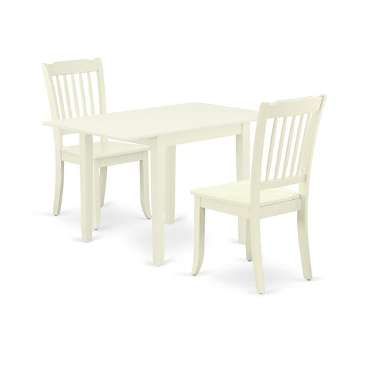 Dining Room Set Linen White, NDDA3-LWH-W