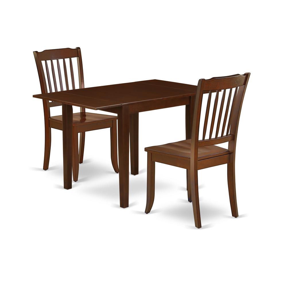 Dining Room Set Mahogany, NDDA3-MAH-W