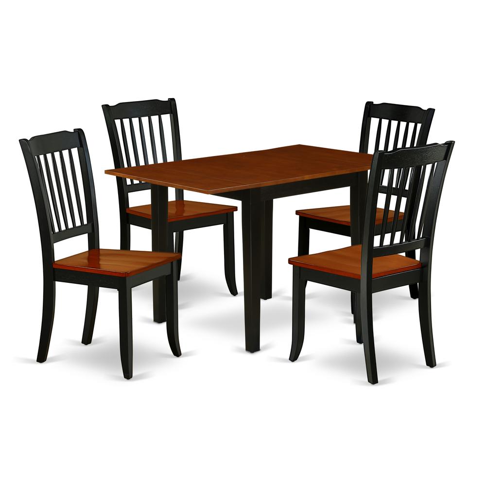 Dining Room Set Black & Cherry, NDDA5-BCH-W