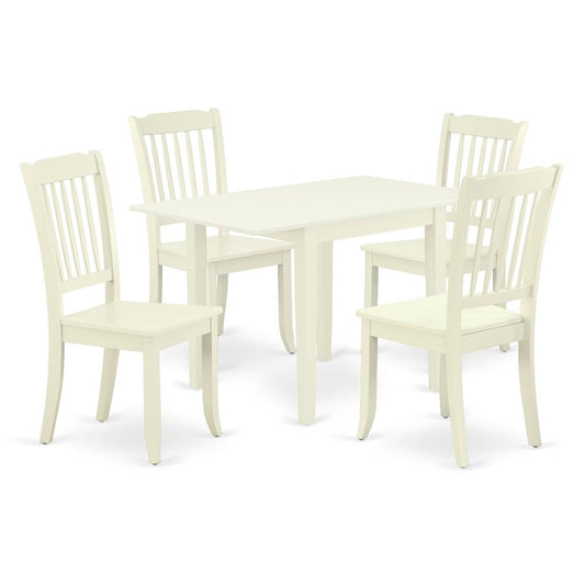 Dining Room Set Linen White, NDDA5-LWH-W