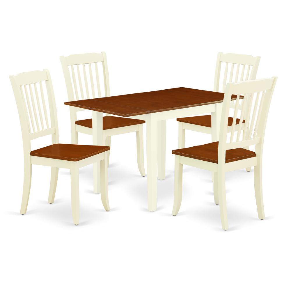 Dining Room Set Buttermilk & Cherry, NDDA5-WHI-W