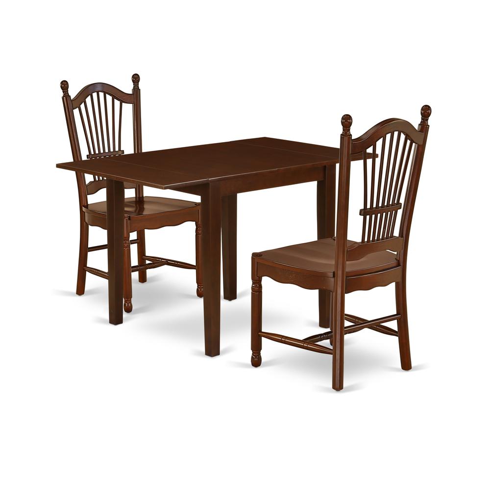 Dining Room Set Mahogany, NDDO3-MAH-W