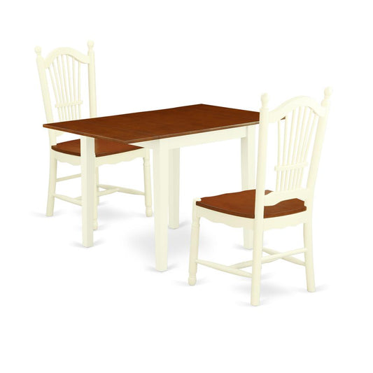 Dining Room Set Buttermilk & Cherry, NDDO3-WHI-W