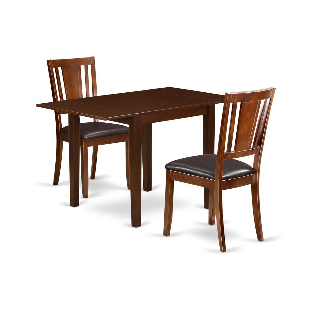 Dining Room Set Mahogany, NDDU3-MAH-LC