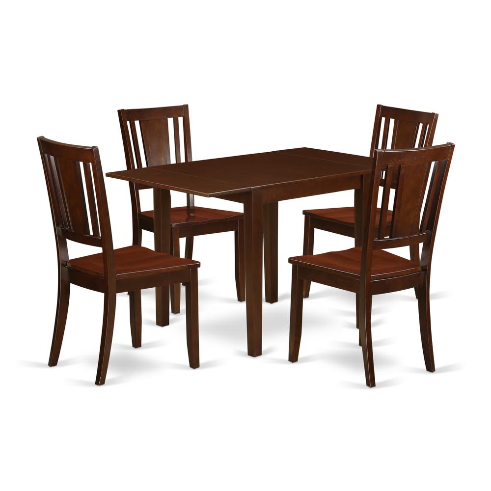 Dining Room Set Mahogany, NDDU5-MAH-W