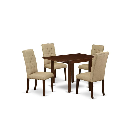 Dining Room Set Mahogany, NDEL5-MAH-16