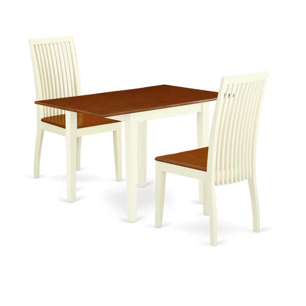 Dining Room Set Buttermilk & Cherry, NDIP3-WHI-W