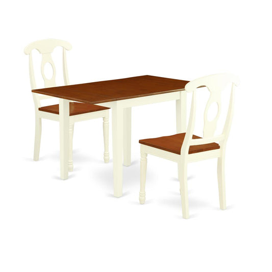 Dining Room Set Buttermilk & Cherry, NDKE3-WHI-W