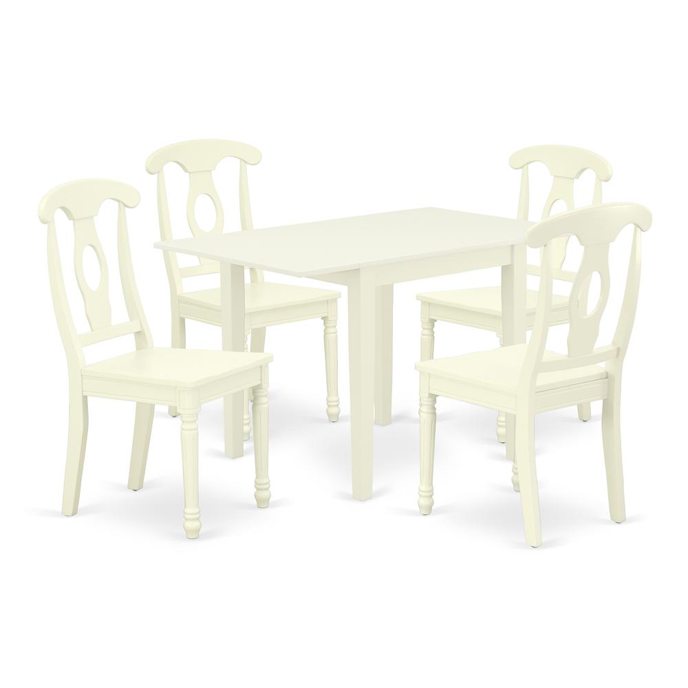 Dining Room Set Linen White, NDKE5-LWH-W