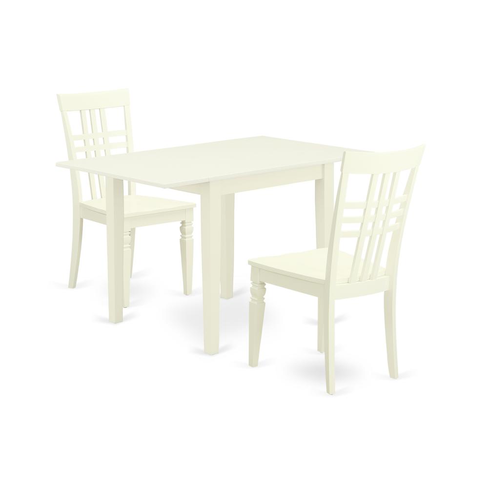 Dining Room Set Linen White, NDLG3-LWH-W