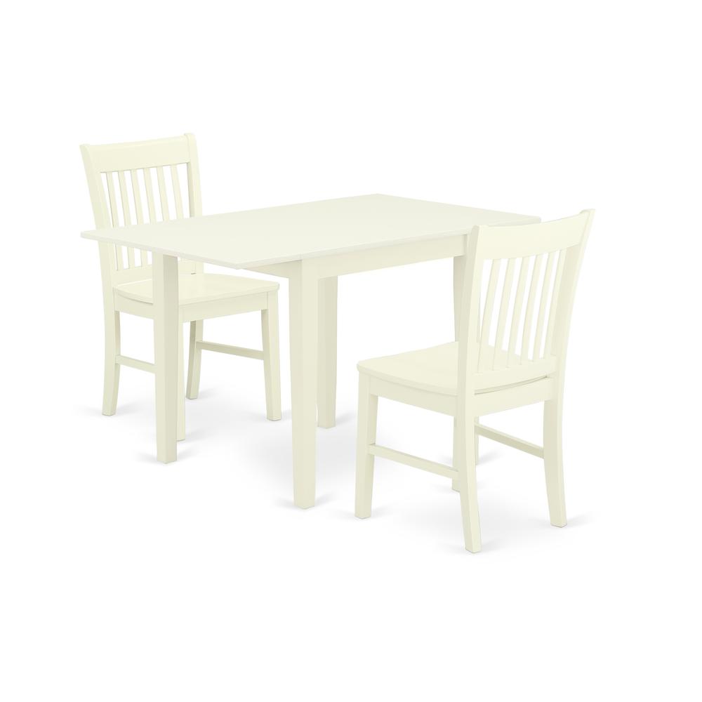 Dining Room Set Linen White, NDNO3-LWH-W