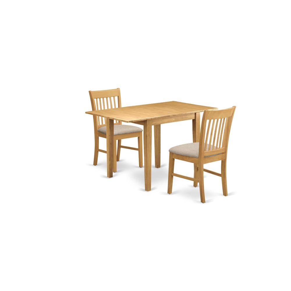 Dining Room Set Oak, NDNO3-OAK-C