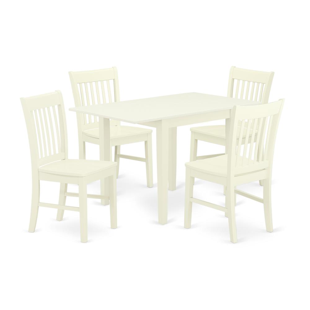 Dining Room Set Linen White, NDNO5-LWH-W