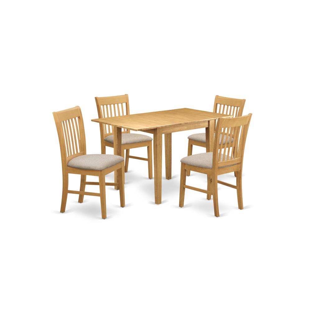 Dining Room Set Oak, NDNO5-OAK-C