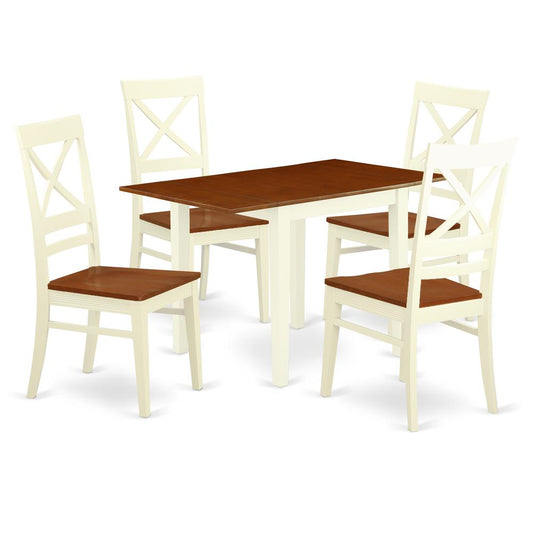 Dining Room Set Buttermilk & Cherry, NDQU5-WHI-W