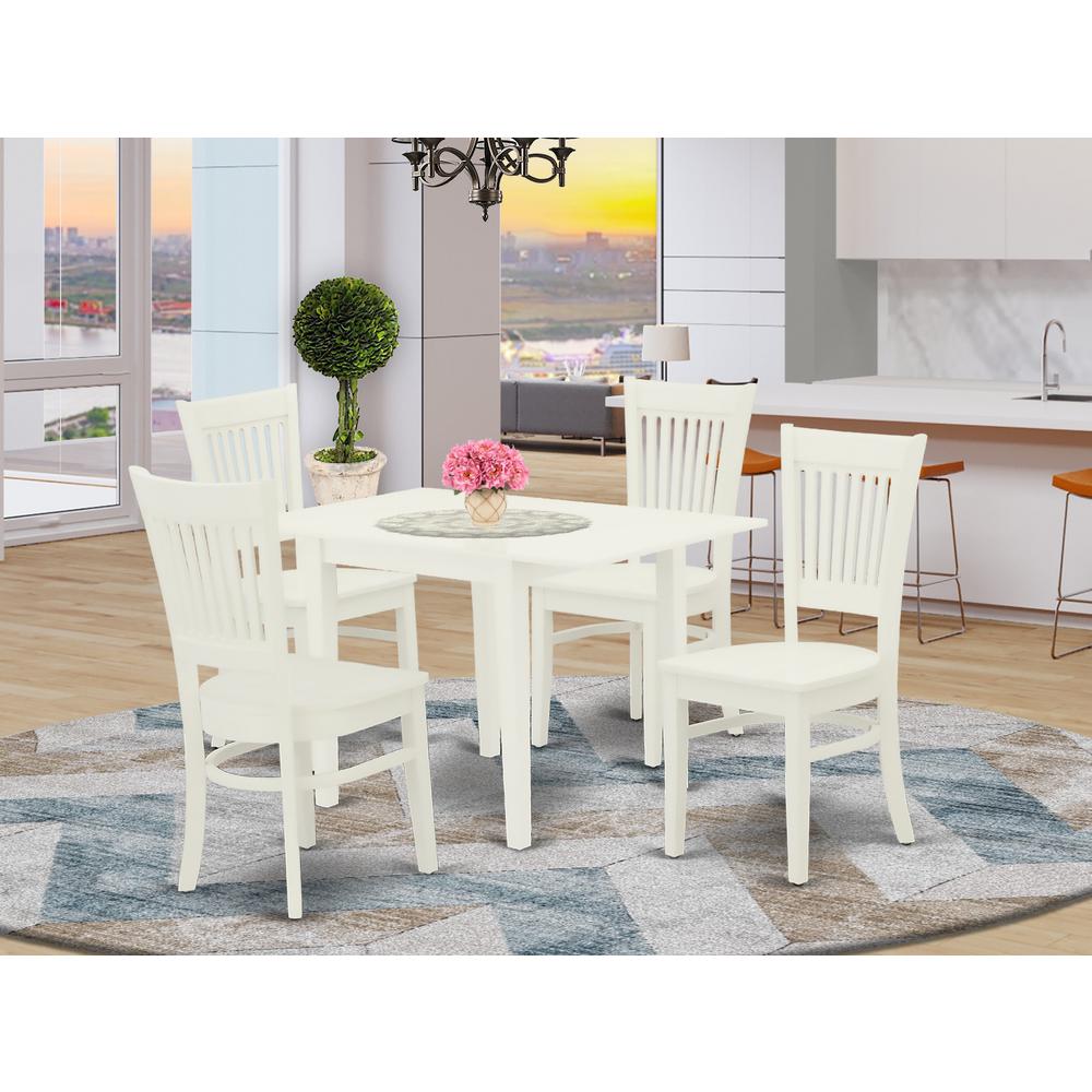 Dining Table- Dining Chairs, NDVA5-LWH-W